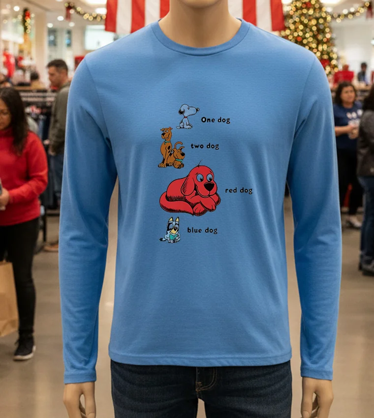 1 Dog 2 Dog Red Dog Blue Dog - blue-t-shirt 1 Dog 2 Dog Red Dog Blue Dog Blue T Shirt