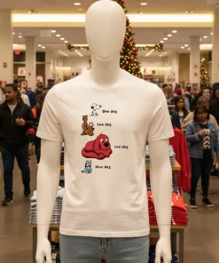 1 Dog 2 Dog Red Dog Blue Dog shirt