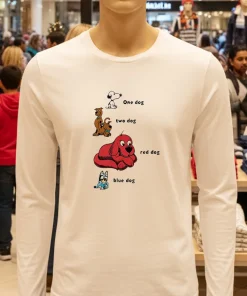 1 Dog 2 Dog Red Dog Blue Dog shirt