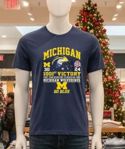 1001St Victory First Team In History To Reach 1001 Wins Michigan Wolverines Go Blue   Navy T Shirt