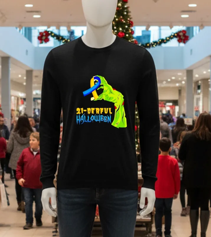 Halloween horror t-shirt with ribbon design.