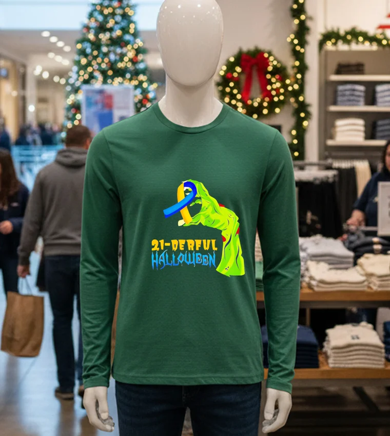 21 Delicious Halloween The Essential Ribbon Horror - green-t-shirt "21 Delicious Halloween" green ribbon horror t-shirt design.