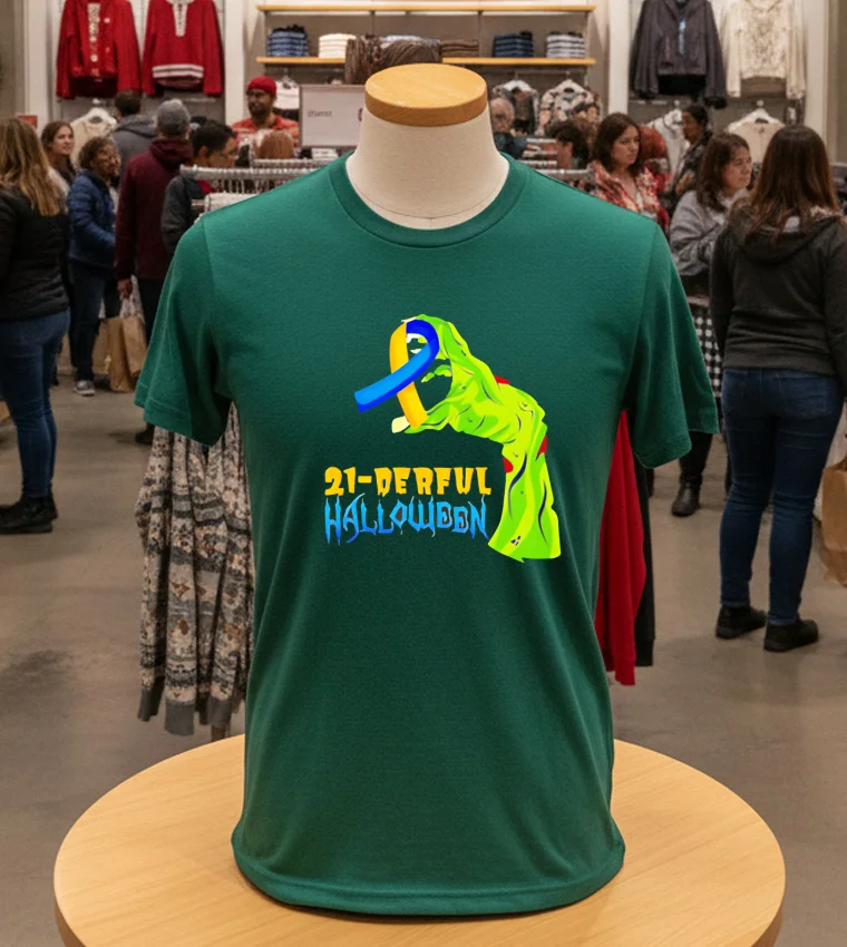 21 Delicious Halloween The Essential Ribbon Horror - green-t-shirt Halloween horror green ribbon t-shirt.