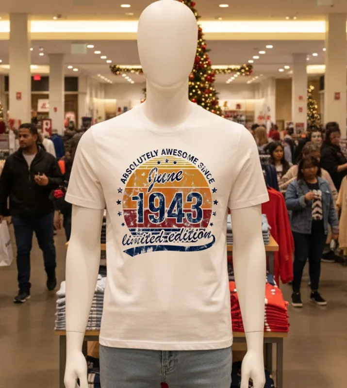 Absolutely Awesome Since June 1943   White T Shirt