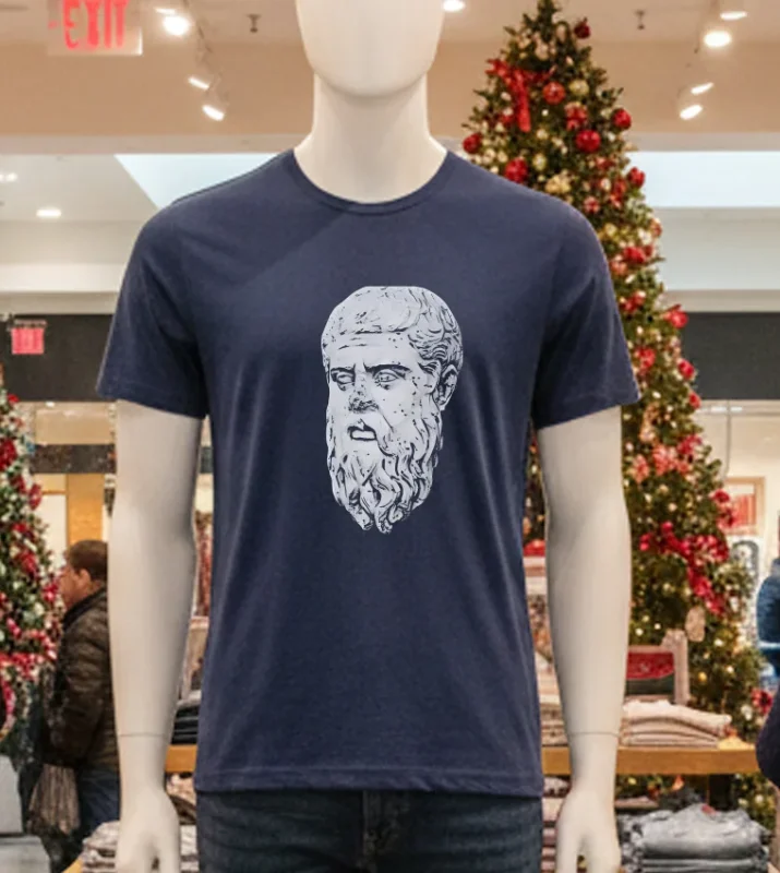 Acient Italy Roman Statue Abstract Teacher 133 Navy T Shirt