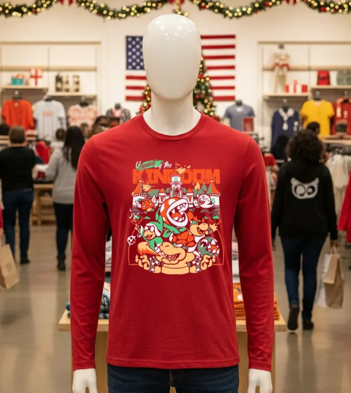 Against The Kingdom Gaming Apparel Graphic Red T Shirt