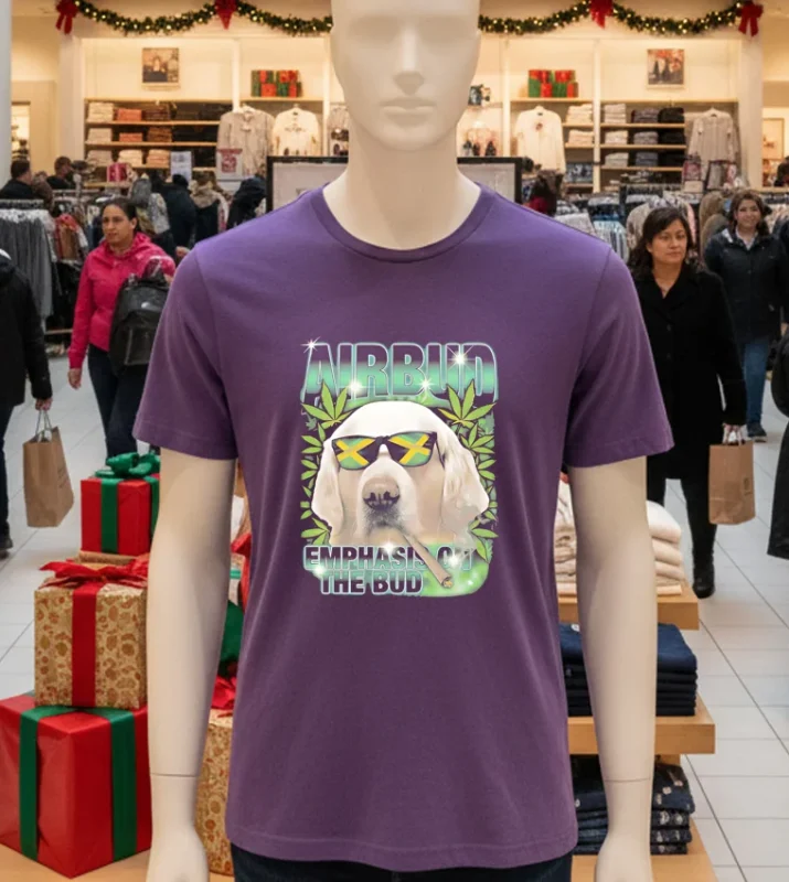 Airbud Emphasis On The Bud Dod   Purple T Shirt