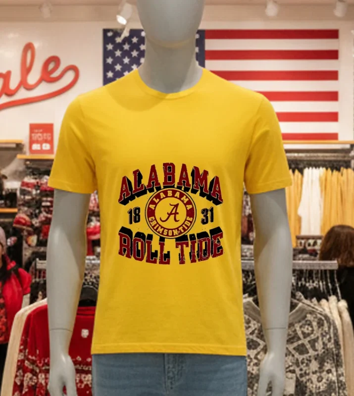 Alabama Crimson Tide Southeastern Conference Alabama Roll Tide Yellow T Shirt