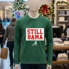 Alabama Football Still Bama Logo   Green T Shirt