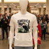 America Eagle Western White T Shirt