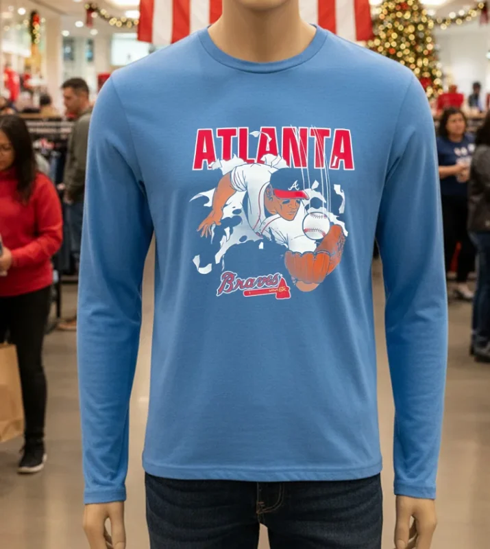 Atlanta Braves Nutmeg Breakthrough Blue T Shirt