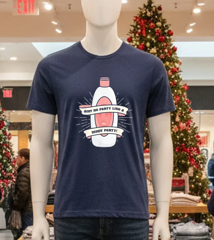 Baby Oil Birthday Ain’t No Party Like A Diddy Party Navy T Shirt