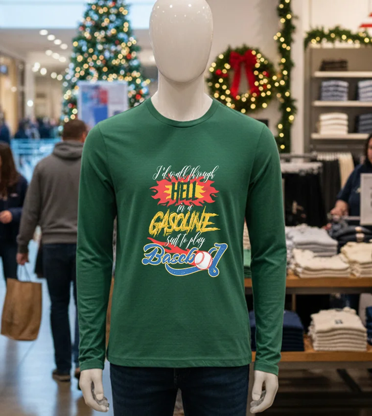 Baseball Lovers Pete Rose Walk Hell Gasoline Play Words - green-t-shirt Baseball Lovers Pete Rose Walk Hell Gasoline Play Words Green T Shirt