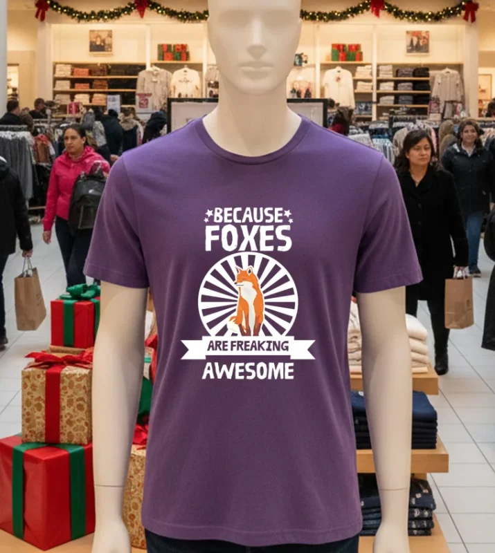 Because Foxes Are Freaking Awesome Purple T Shirt