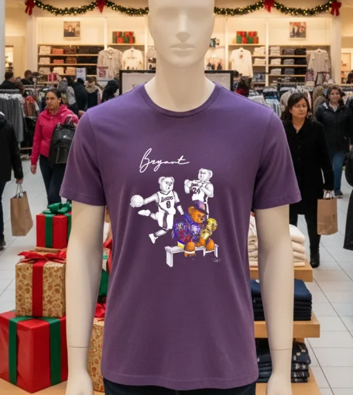 Beer Kobe Bryant Los Angeles Lakers Graphic   Purple T Shirt