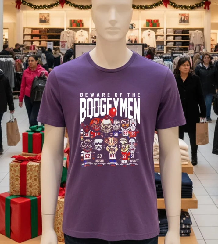 Beware Of The Boogeymen Halloween   Purple T Shirt
