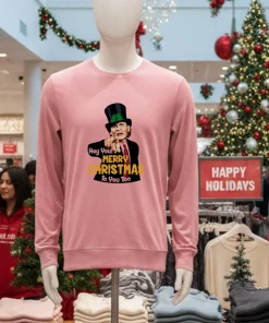 Bill Hey You Merry Christmas To You Too Pink T Shirt
