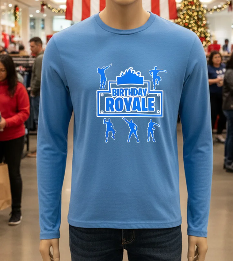 Birthday Royale - blue-t-shirt Birthday Royale Blue T Shirt