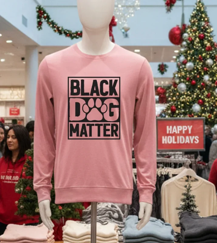 Black Dog Matter Pink T Shirt