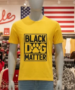 Black Dog Matter Yellow T Shirt