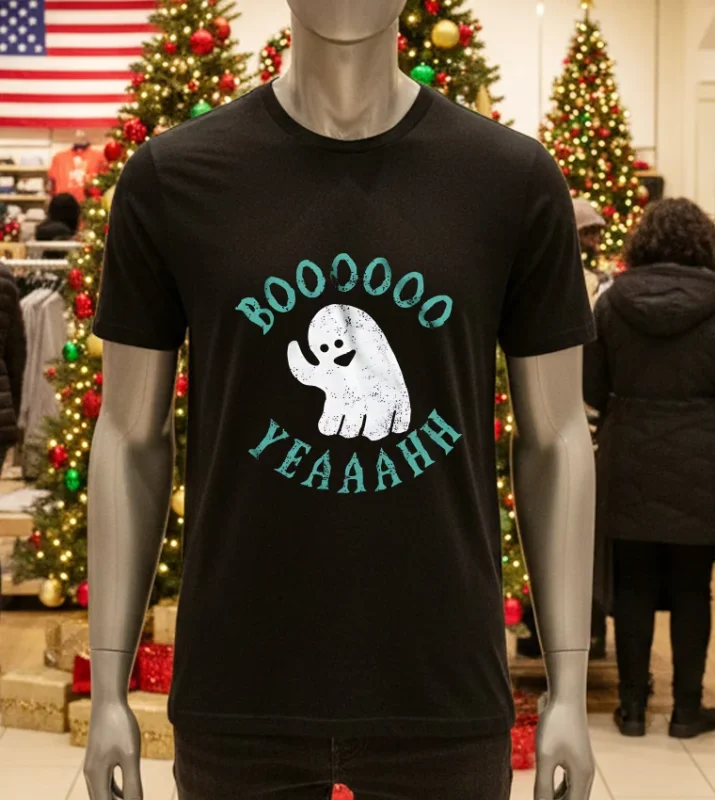 Boo Yeah Funny Retro   Black T Shirt