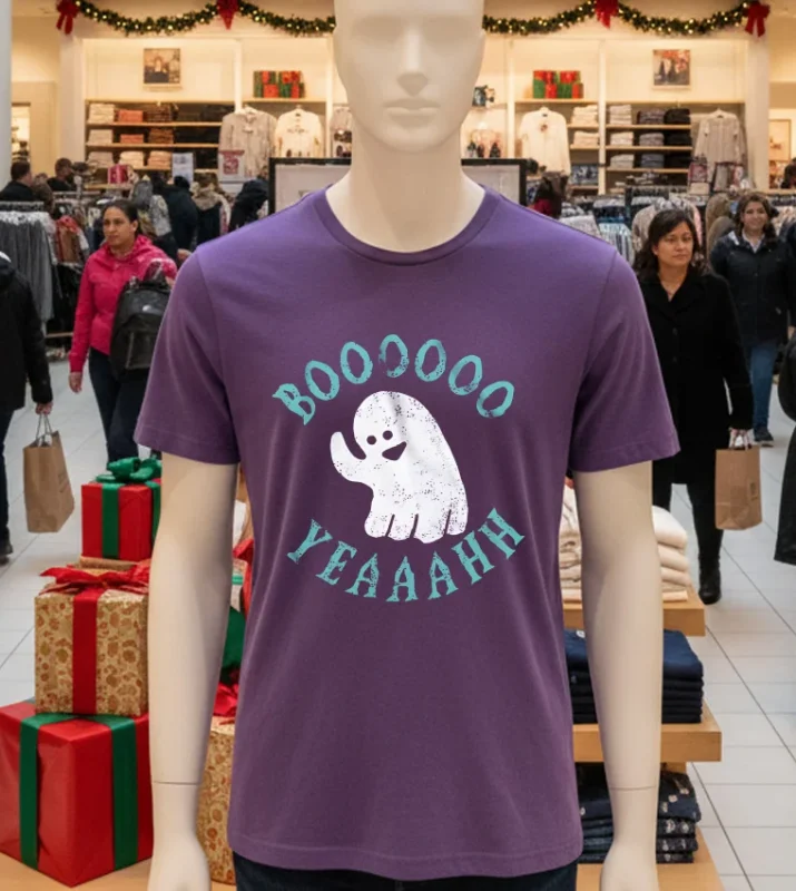 Boo Yeah Funny Retro Purple T Shirt