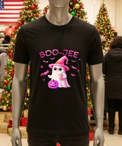 Boojee ghost cute pink halloween design shirt