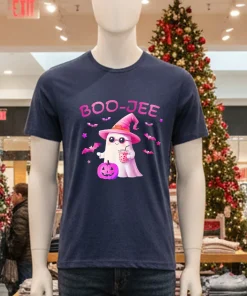 Boojee ghost cute pink halloween design shirt