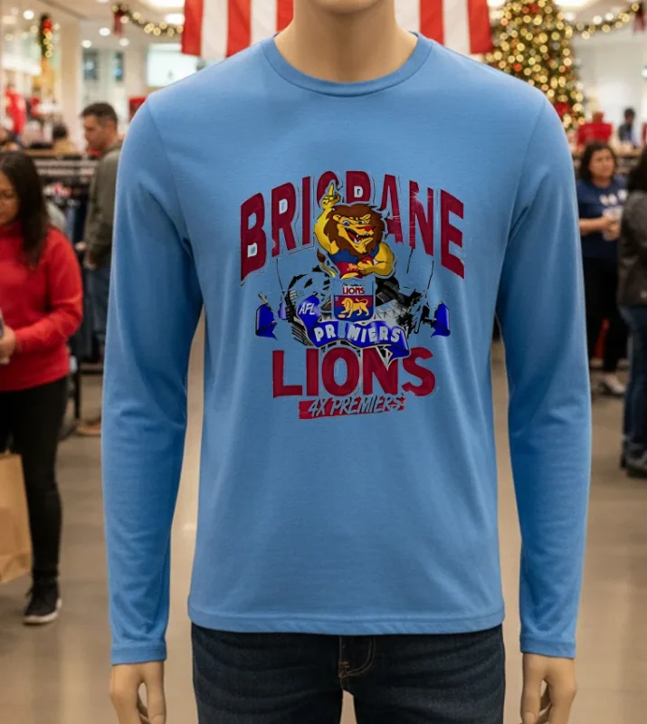 Brisbane Lions Afl Premiership Champs Blue T Shirt