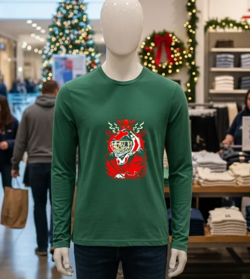 Brodeur Devils Skull Goalie Hockey Goalie Fashion   Green T Shirt