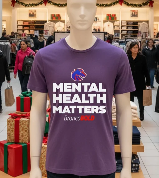 Bronco Bold 2024 Mental Health Matters   Purple T Shirt