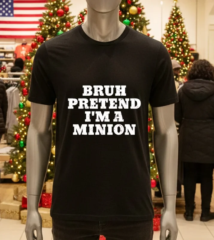 Bruh Pretend I M A Minion Matching Costume Halloween Black T Shirt