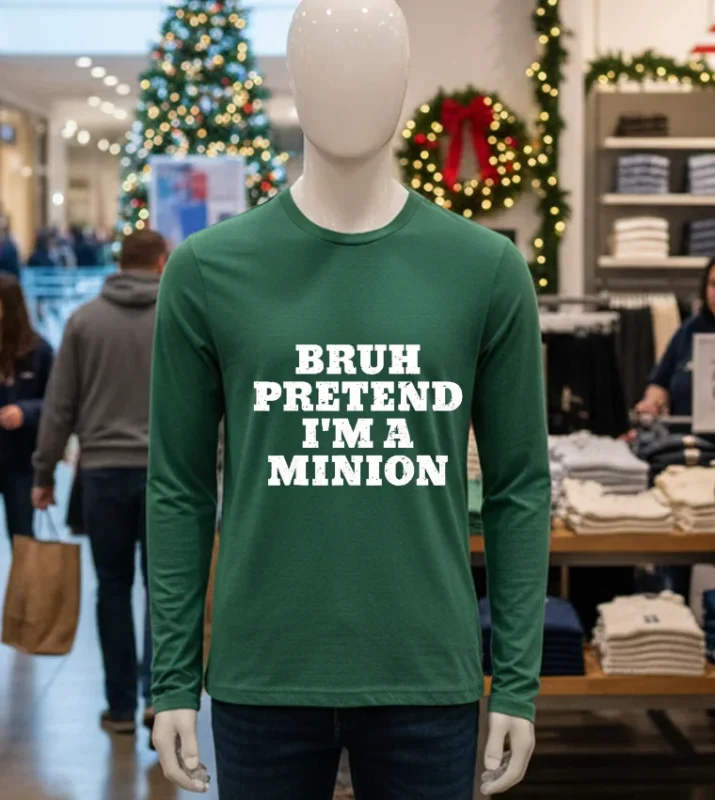 Bruh Pretend I M A Minion Matching Costume Halloween Green T Shirt