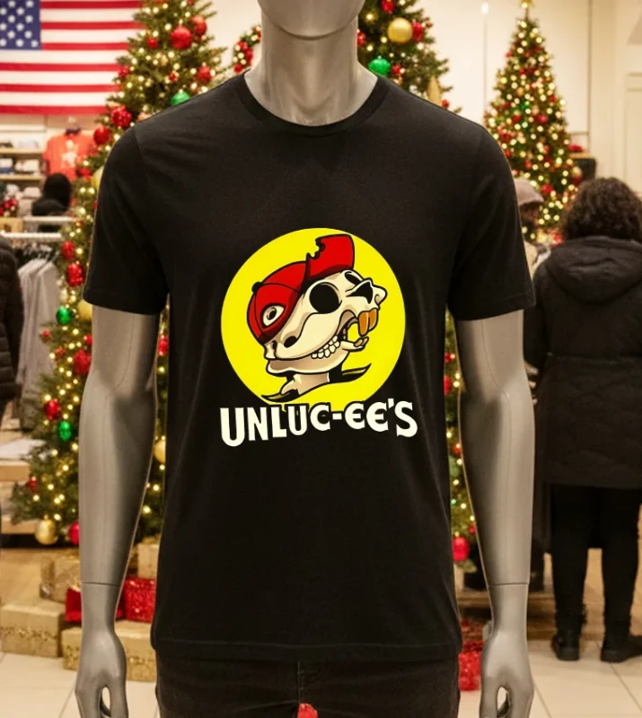 Buc Ee’s Skull Skeleton   Black T Shirt