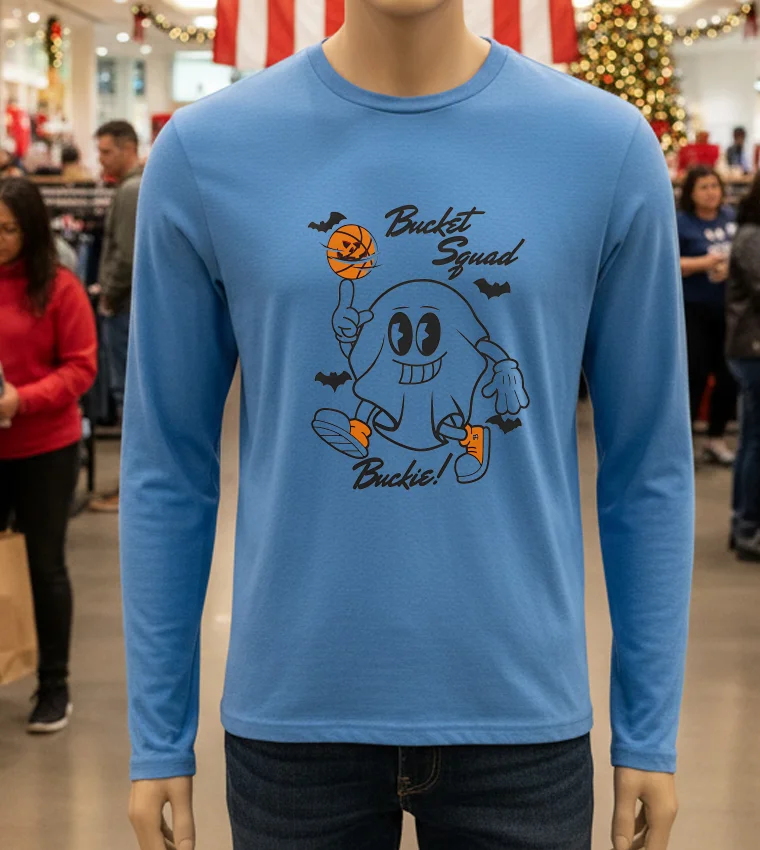 Bucket Squad Funny Halloween Buckie - blue-t-shirt Bucket Squad Funny Halloween Buckie Blue T Shirt