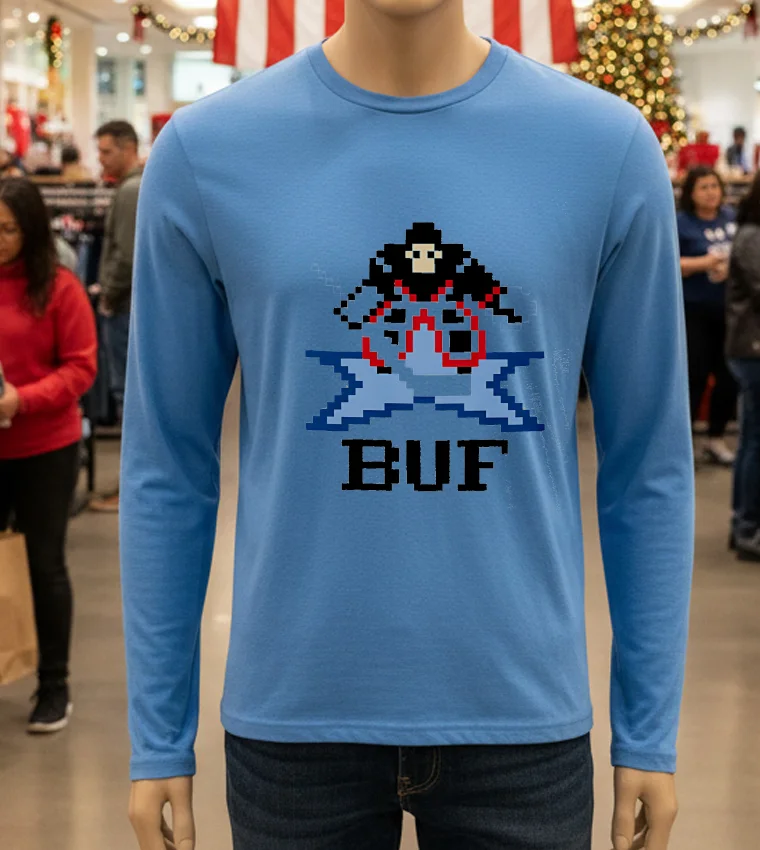 Buffalo 94 Mario Game - blue-t-shirt Buffalo 94 Mario Game Blue T Shirt