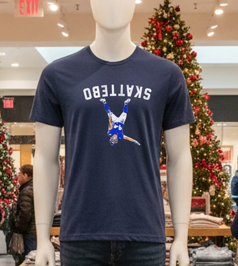 Cam Skattebo Td Flip Football - navy-t-shirt Cam Skattebo Td Flip Football Navy T Shirt