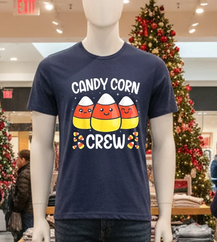 Candy Corn Crew Halloween Costume Friends Navy T Shirt