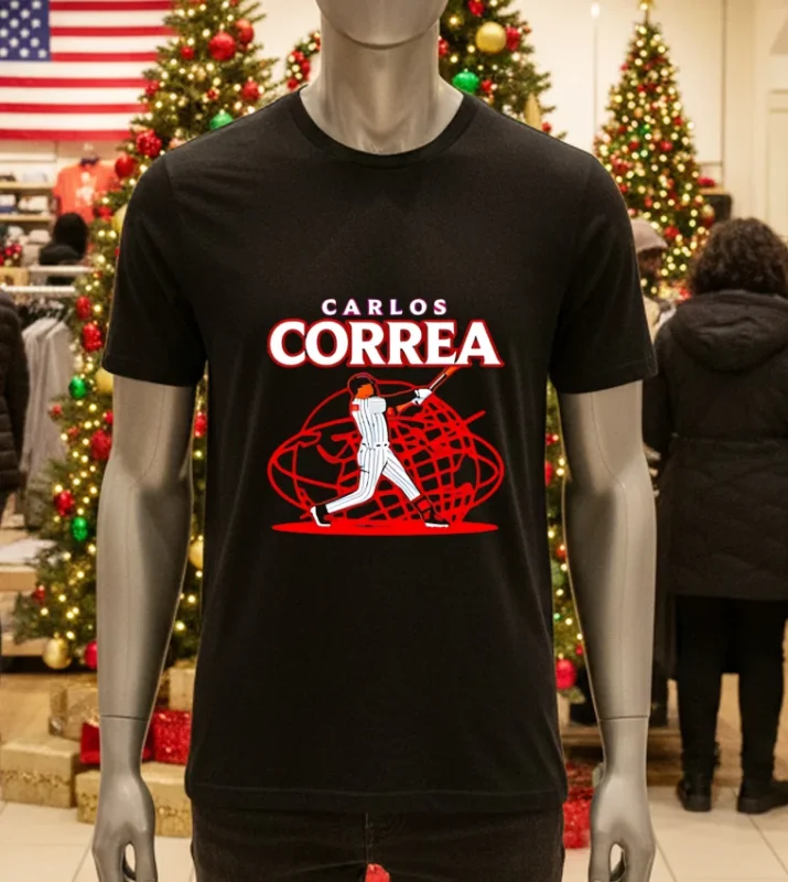 Carlos Correa Queens Baseball Black T Shirt