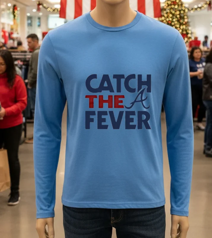 Catch The Fever Atlanta Braves 2024 Mlb Postseason   Blue T Shirt