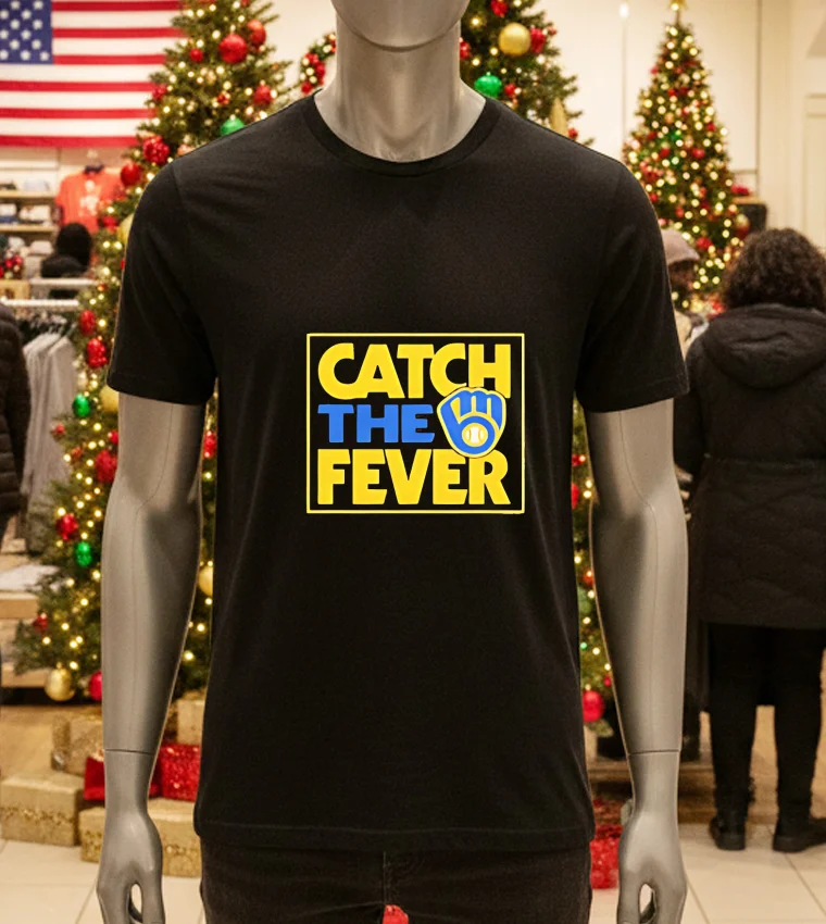 Catch The Fever Milwaukee Brewers 2024 Mlb Postseason - black-t-shirt Catch The Fever Milwaukee Brewers 2024 Mlb Postseason Black T Shirt