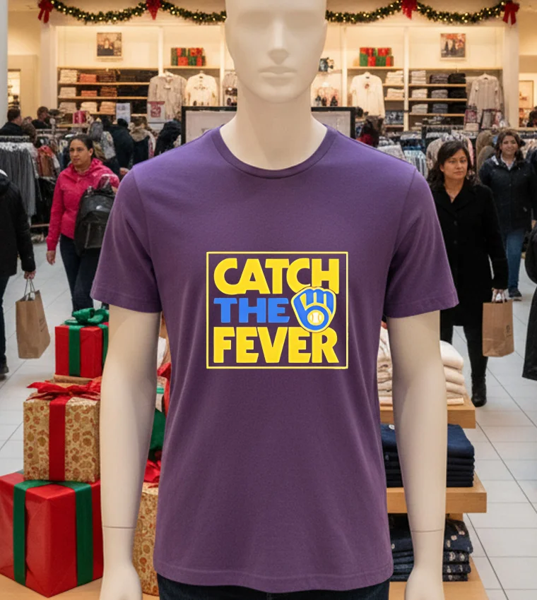 Catch The Fever Milwaukee Brewers 2024 Mlb Postseason - purple-t-shirt Catch The Fever Milwaukee Brewers 2024 Mlb Postseason Purple T Shirt