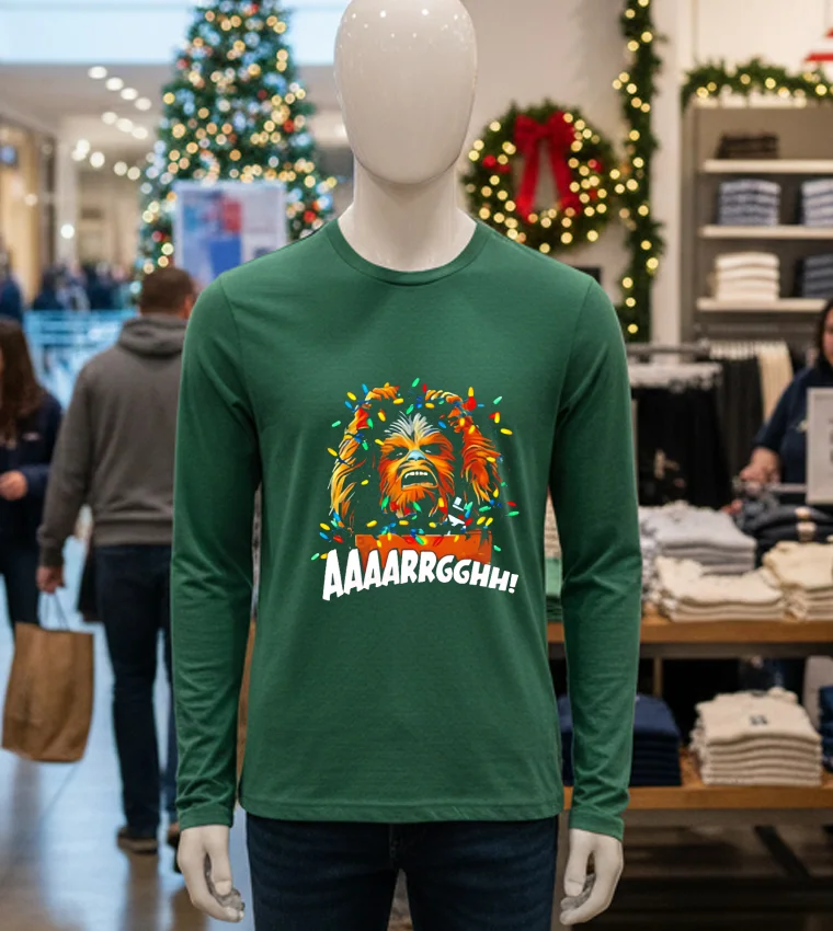 Chewbacca Walking Carpet Christmas Lights - green-t-shirt Chewbacca Walking Carpet Christmas Lights Green T Shirt