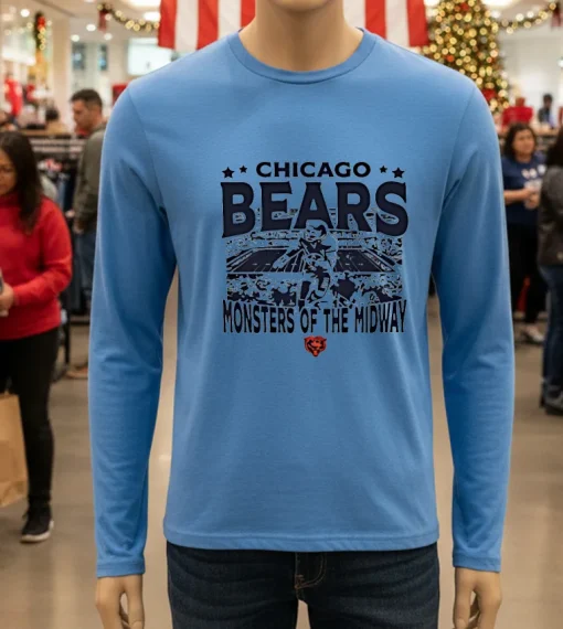 Chicago Bears Monsters Of The Midway   Blue T Shirt