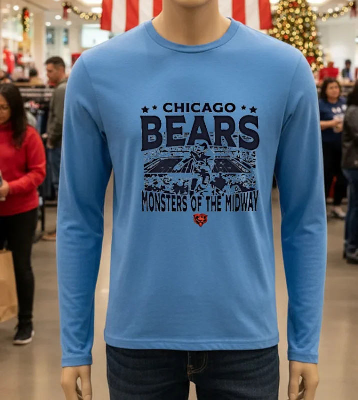 Chicago Bears Monsters Of The Midway Blue T Shirt