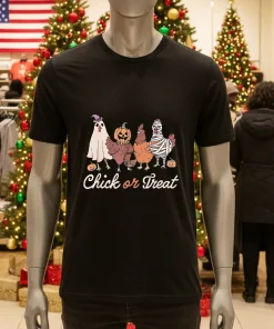 Chick Or Treat Halloween Witch Spooky Chicken shirt