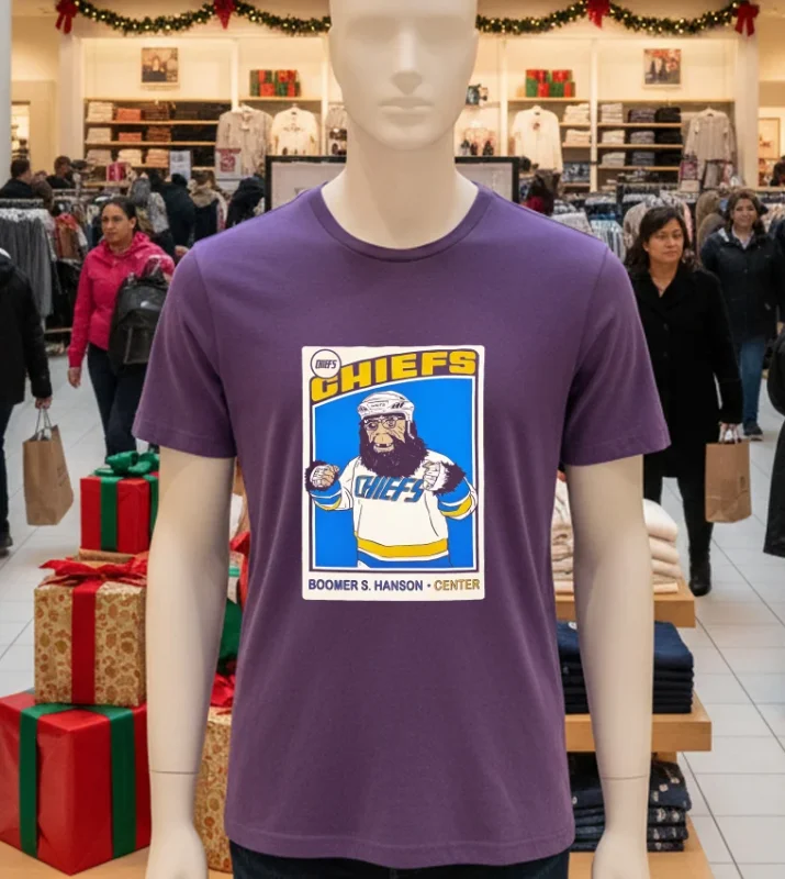 Chiefs Boomer S Hanson Center Purple T Shirt