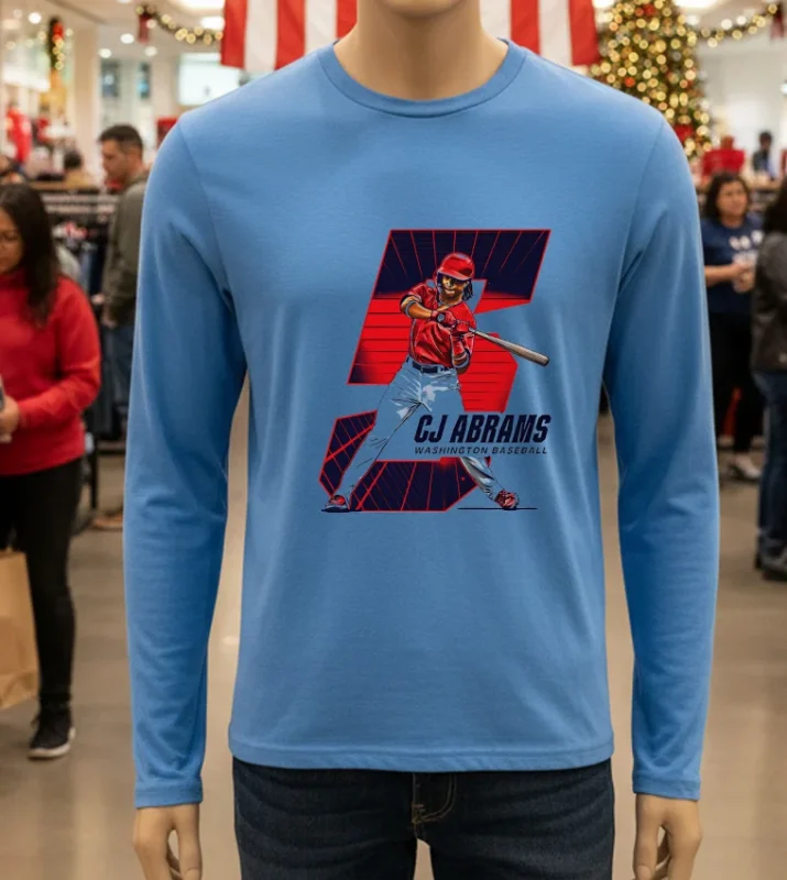 Cj Abrams 5 Washington Baseball   Blue T Shirt