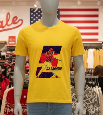 Cj Abrams 5 Washington Baseball   Yellow T Shirt