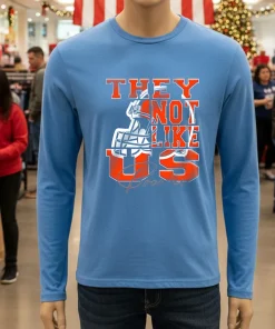 Cleveland Browns They Not Like Us Nfl Football   Blue T Shirt